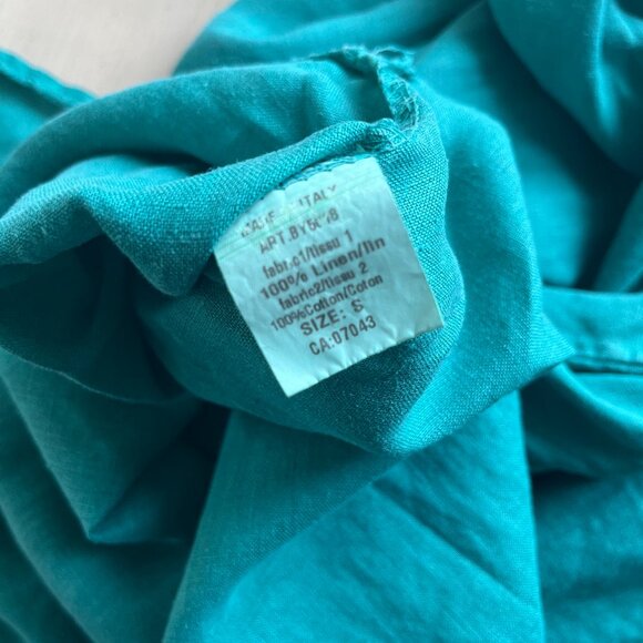 Allegra Masetti Firenze Sleeveless 100% Linen Dress with Eyelet Detail - Picture 13 of 13